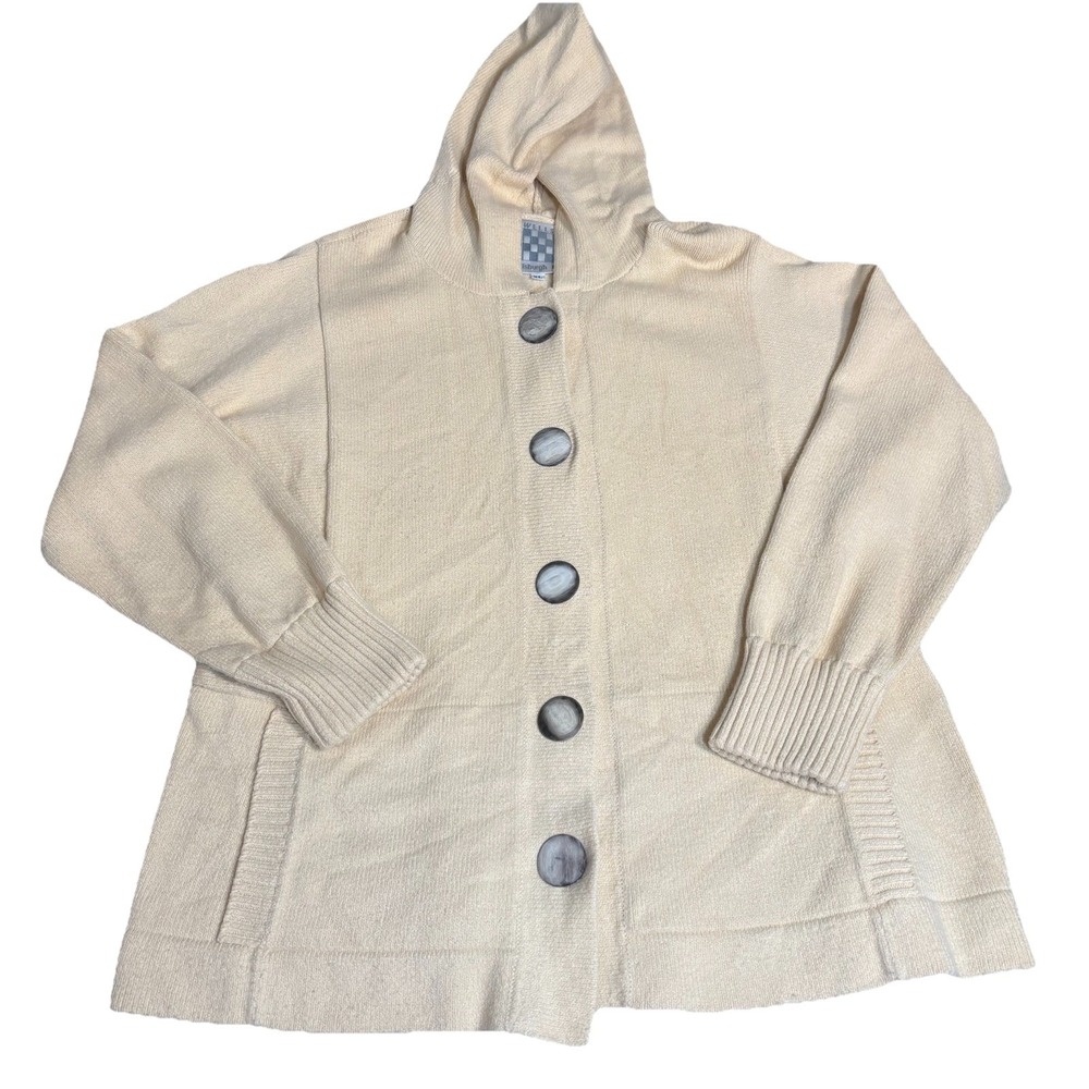 Barbara Wells Studio Button Front Cardigan Yellow XL Oversized Lagenlook Women - Picture 9 of 9